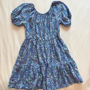 Cat & Jack Blue Floral Kids Dress | size small 6-7
